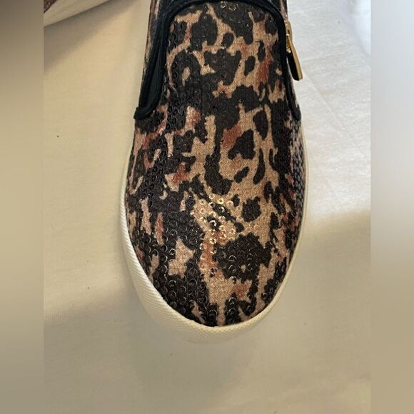 Anne Klein Loafers leopard cheetah print sparkle size 8 like new condition - Picture 3 of 16